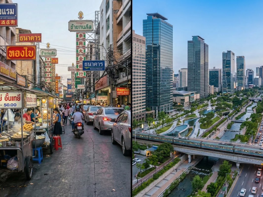 Bangkok vs Seoul: Street Chaos vs Urban Order