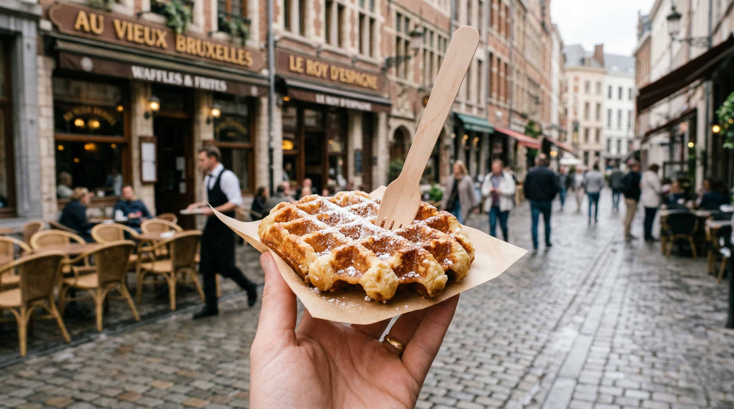 Brussels Waffles After a Long Walk